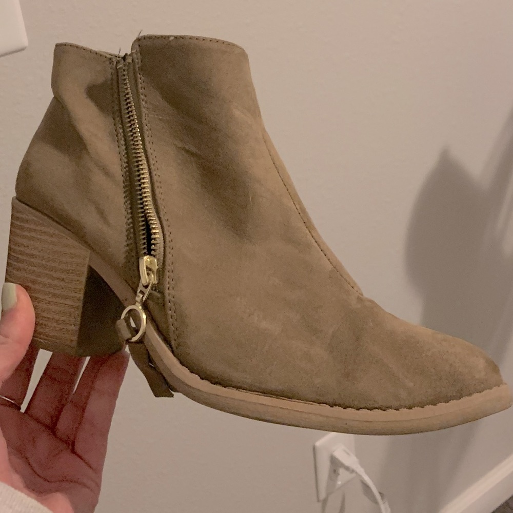 Brown Suede Booties